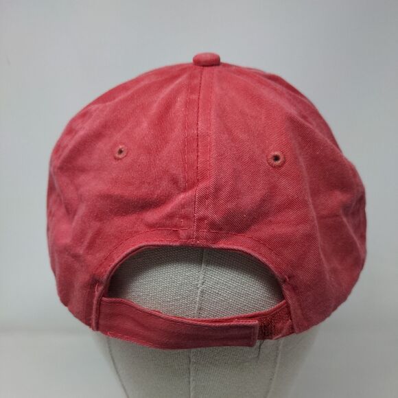 Spruce Creek Port Orange FL Strapback Hat Red One Size Embroidered - Picture 6 of 8